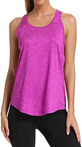 Tanque de treino feminino Tops Tops Racerback Tops Tops sem mangas Soft Fit Muscle Tank Blindable Tennis Shirt B-Red