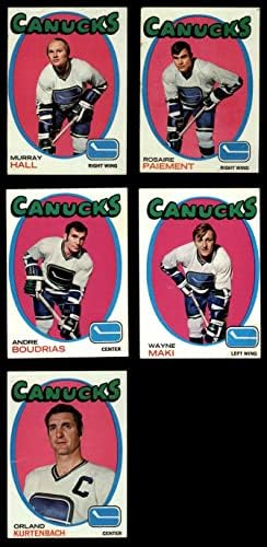1971-72 Topps Vancouver Canucks perto da equipe Set Vancouver Canucks VG+ Canucks