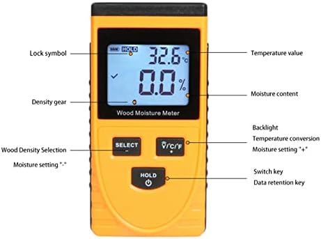 Medidor de umidade de madeira, alta precisão de madeira um medidor de umidade de madeira de alta precisão LCD Display Detector