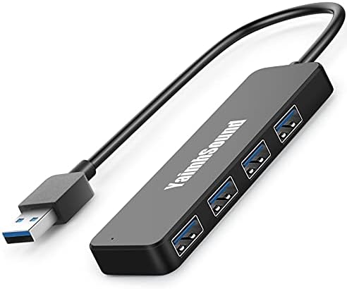 4-porta USB Hub 3.0, divisor USB YaimhSound para laptop, teclado e adaptador de mouse para Dell, Asus, HP, MacBook Air,