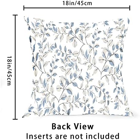 Almofadas de folha anyako tampas decorativas de arremesso de arremesso de travesseiro de licença cinza azul Capas
