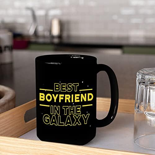 Fatbaby Melhor namorado na caneca de café Galaxy, presentes de namorado, caneca engraçada de namorado, presente de aniversário
