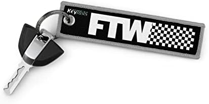 Keytails Keychains, etiqueta -chave de qualidade premium para motocicleta, carro, scooter, ATV, UTV [FTW - para a vitória, Forever