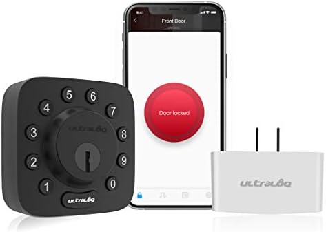 Lock Smart, Ultraloq U-Bolt 5-1 em 1 Praga de porta de entrada com smartphone, Bluetooth, teclado, desbloqueio automático,