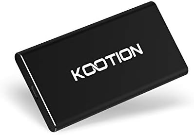 KooTion externo SSD 250 GB de unidade de estado sólido portátil SSD, leia até 500 MB/S e grave até 450Mb/s