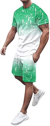 Men Casual Spring Summer Summer Conjunto de 2 peças Praia Praia de manga curta Shirtsshort Conjunto de roupas Pant Roupos
