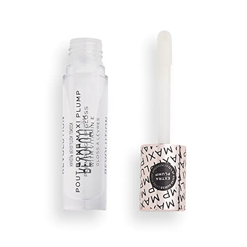 REVOLUÇÃO DE MAPAGEM BOOT BOMB MAXI GLOSTO LIP LIP, LIP PLUMPER GLOSS para aumentar o volume labial, contém vitamina E, esmalte