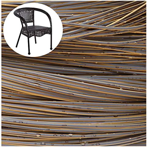 JWEEMAX 10M Rattan sintético, kit de reparo de móveis de pátio sintético redondo Rattan de plástico para a mesa de cadeira e cesta