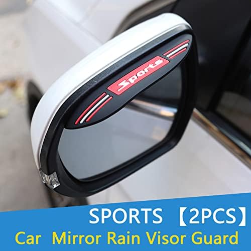 VOROLY 2 PCS Mirror Rain Visor Guard, esportes de borracha lateral espelho lateral sobrancelha de chuva Retrovisor Mirror Visor Guard