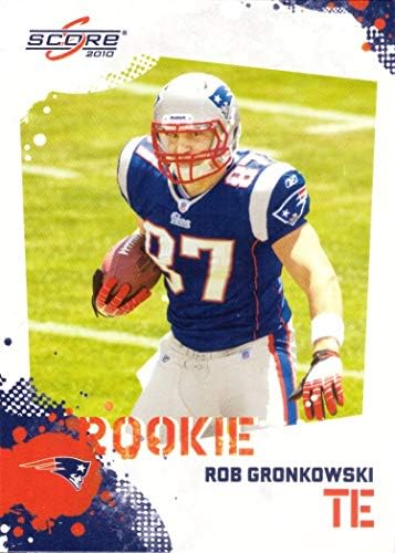 Rob Gronkowski RC - Cartão de futebol de pontuação do New England Patriots 2010 - Cartão de futebol no estojo