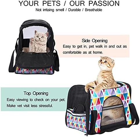 Bolsa de transportadora de animais de estimação para cães pequenos gatos de segurança transportadora de face macia com