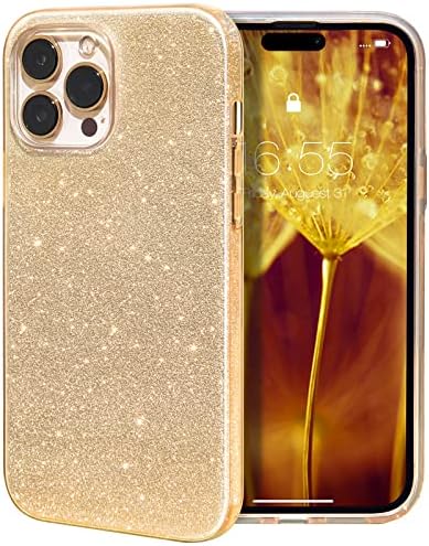 MILPROX Compatível com o iPhone 14 Pro Case, Glitter brilhante Casos de casca de borracha de borracha brilhante 3