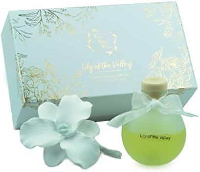 Pretty Valley Home Ceramic Lily Flor Frangance Difusor 120ml Honeysuckle