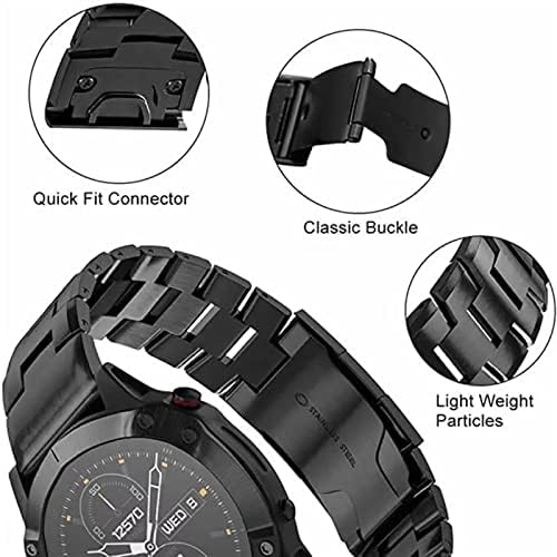 Liga de titânio de titânio de ajuste rápido xjim+aço inoxidável Band para Garmin Fenix ​​7x 7/6 6x Pro 5x Plus Strap Band