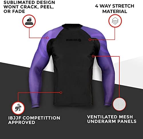 Sanabul Essentials Manga Longa Compressão MMA BJJ Wrestling Cross Training Rash Guard