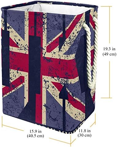 Vintage Londres Reino Unido Bandeira Casa Lavanderia Coloque Lavander