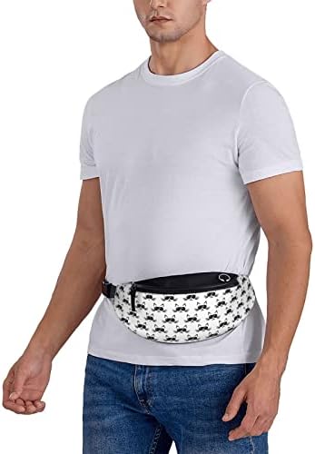 Caminhando Fanny Pack Hipster Gat Kitty Padrão Crossbody Saco de cintura Bolsa leve