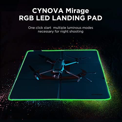 Cynova Drone Landing Pad com luzes LED para DJI mini 3 Pro | Mavic Air 2 | AIR 2S | Mavic Mini 2 3, heliporto dobrável rápido