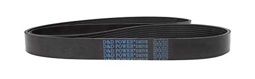 D&D PowerDrive 14087540 GMC General Motors Corp Cinturão de substituição, poli, 1 banda, 56,75 Comprimento, borracha
