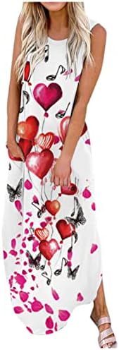 Vestidos de vestidos maxi de vestidos de verão casuais vestidos de verão casuais vestidos de tanques florais com bolsos de