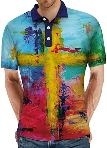 XXBR Camisas de pólo masculinas de manga curta Jesus crossprip tops de golfe de verão Casual da fachada de tênis