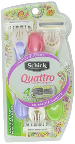 Schick Quattro para mulheres Razoras descartáveis ​​3 CT