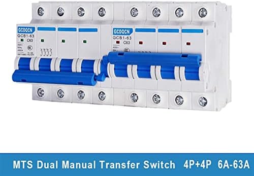 Zaahh 1pcs 4p+4p interruptor de transferência manual mts Mini-intertravamento de potência dupla disjuntor 400V AC