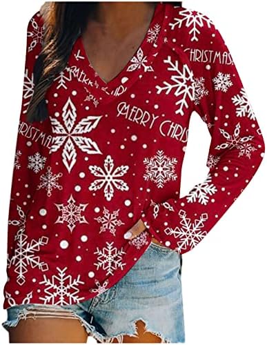 Christmas Snowflake Shirts for Women Xmas Graphic camise