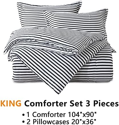 Andicy King Bed Consold Set Black, Soft Lightweight Bedding Conjunto para meninos homens, durante toda