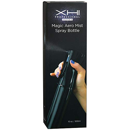 XHI Professional Works Magic Aero Mist Spray, preto, Ultra-Fine contínuo Aerosol Mist Trigger, para penteado, limpeza,
