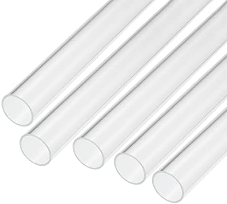 Tubo de acrílico de meccanidade Clear tubo redondo rígido 5pcs 18mm ID 22mm od 6 Para lâmpadas e lanternas, sistema de resfriamento