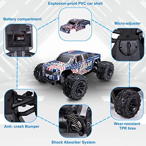 Carros de controle remoto Bergmoer RC, 1:20 de controle remoto para crianças, 20 km/h All Terrain Off Road Control Control