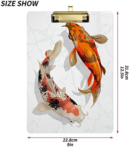 Placas de clipes de plástico de peixe japonês com clipe de metal Tamanho da letra de transferência Placas de clipe