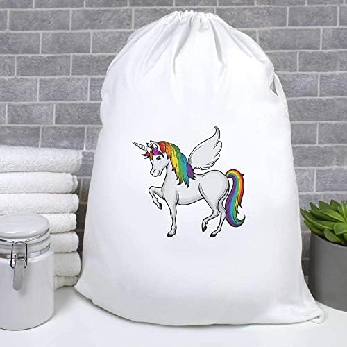 Azeeda 'Rainbow Unicorn' Laundry/Bolsa de Lavagem/Armazenamento