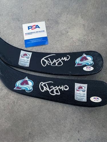 Alex Tanguay Colorado Avalanche Stanley Cup Stick Auto assinado com hóquei com PSA COA - Sticks NHL autografados