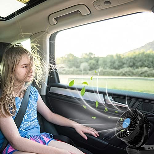 Ventilador Xool Car, ventiladores de carros elétricos para o banco traseiro Passageiro portátil do assento de carro
