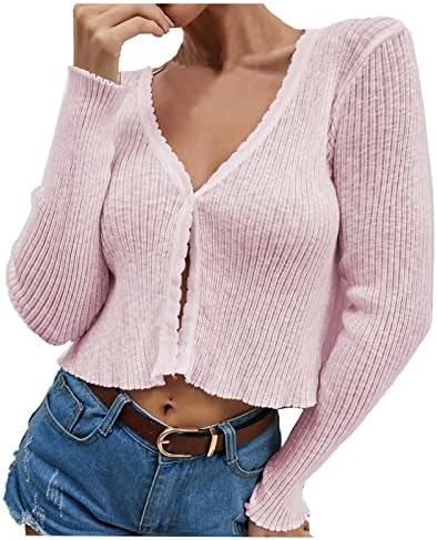 Cardigan suéter feminino Temperamento casual Button sexy malha