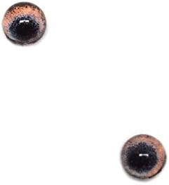 4mm Pitle Amber Dog Pequeno Animal Olhos de vidro par de pequenos cabochons planos para escultura de brinquedos Doll