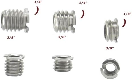Parafuso de conversão de 1/4 a 3/8 5 Buchas de tripé da câmera Desmond