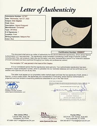 Eric Clapton assinou autógrafo em tamanho grande guitarra de guitarra de fander w/ james spence autenticação jsa coa - os pássaros de