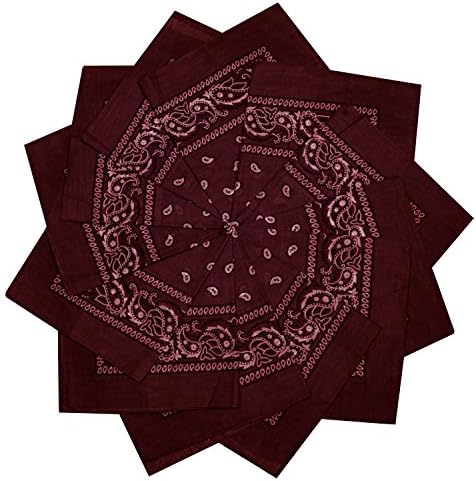 12 pacote algodão Paisley Bandana Head embrulho