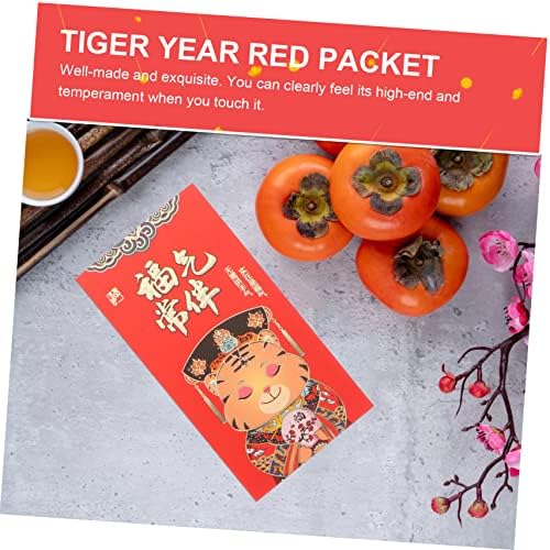 CIIEEO 18pcs Ano dos envelopes de presentes do envelope vermelho do Tiger para presentes pacotes vermelhos chineses