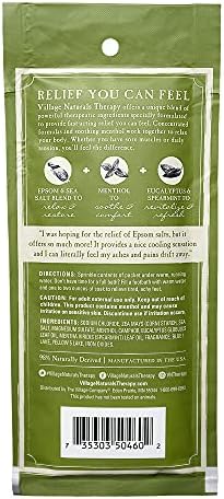 Village Naturals Therapy, Bath Mineral Mergulhe, dores e dores alívio muscular, 2 oz, pacote de 12