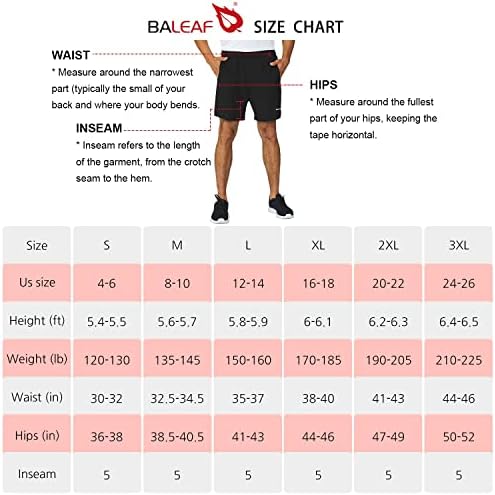 Baleaf Men's 5 Running Athletic Shorts Workout Pocket Zipper