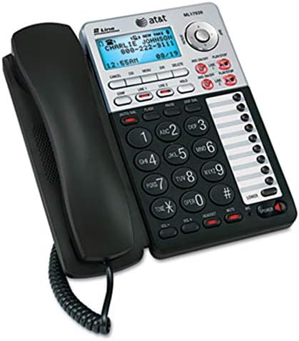 AT&T 17939 Speakerphone de 2 linhas com identificação de chamadas e sistema de atendimento digital