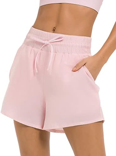 Narizekoon shorts atléticos femininos de cintura alta com bolsos shorts esportivos de ginástica shorts de tênis shorts