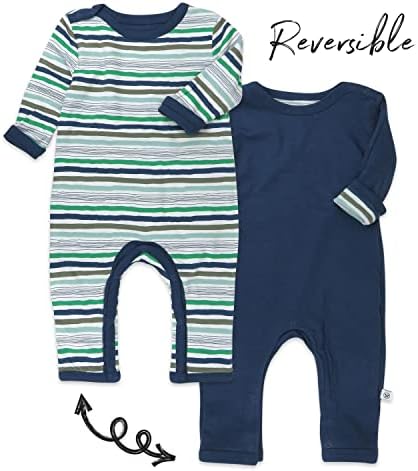 Honestbaby unissex-baby algodão orgânico reversível CoverAll