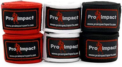 Propimento Pro Impacto de boxe mexicano boxe Handwraps 180 Com suporte elástico de fechamento e suporte de pulso para o