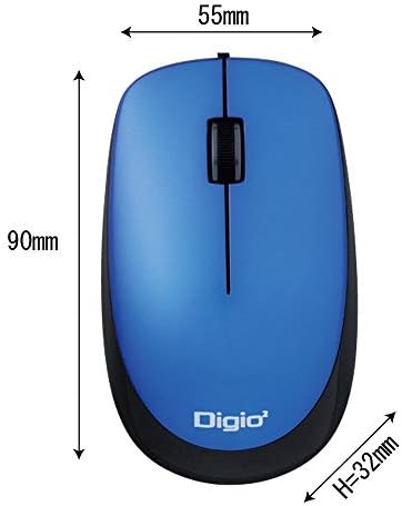 Nakabayashi Z8196 Digio2 Wired Mouse, 3 botões, azul