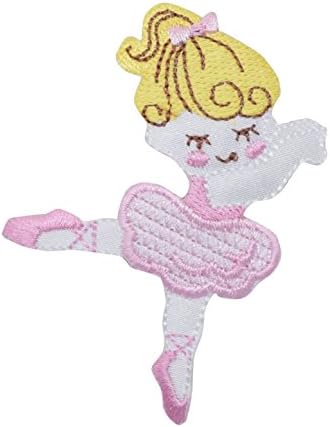 Ballerina Girl - Rink Dress - Blonde Hair - Ballet - Ferro bordado no Patch